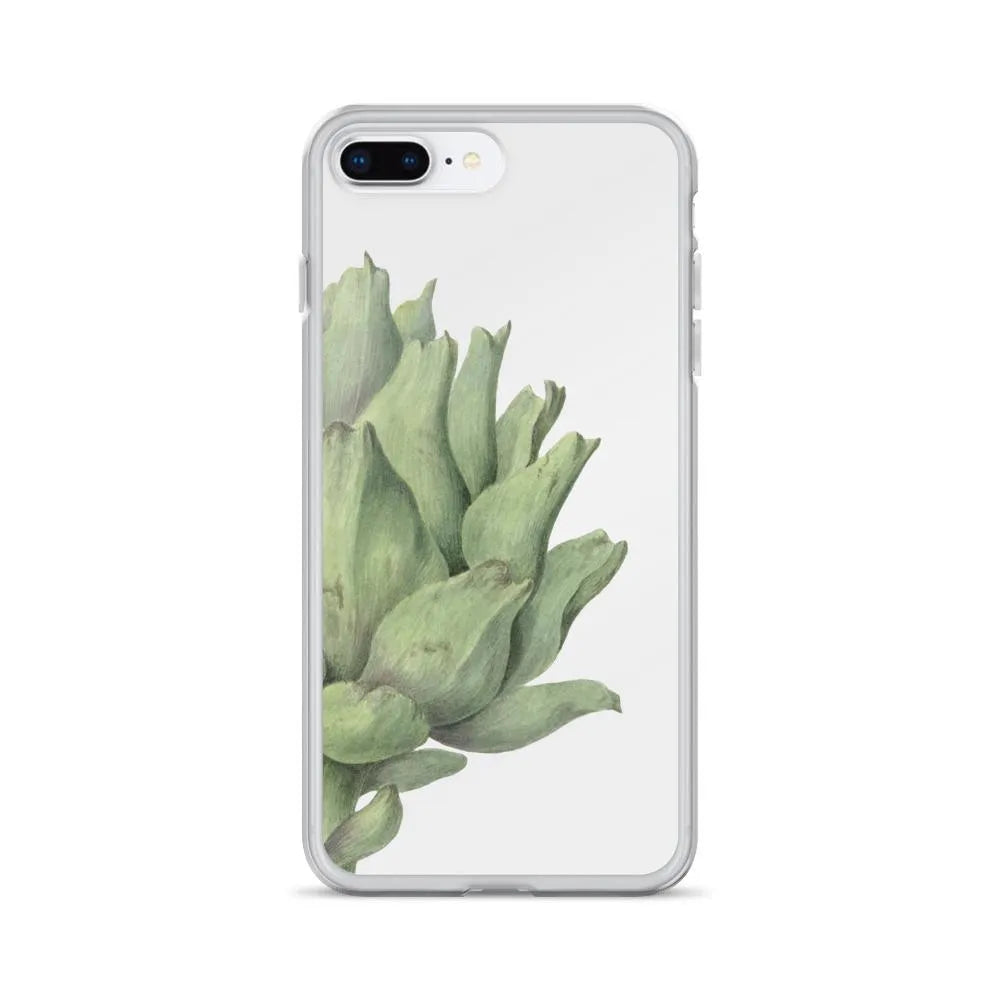 Heartichoke Botanical Art Iphone Case - Grey - Iphone 7 Plus/8 Plus - Mobile Phone Cases - Aesthetic Art