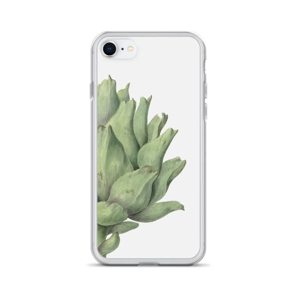 Heartichoke Botanical Art Iphone Case - Grey - Iphone 7/8 - Mobile Phone Cases - Aesthetic Art
