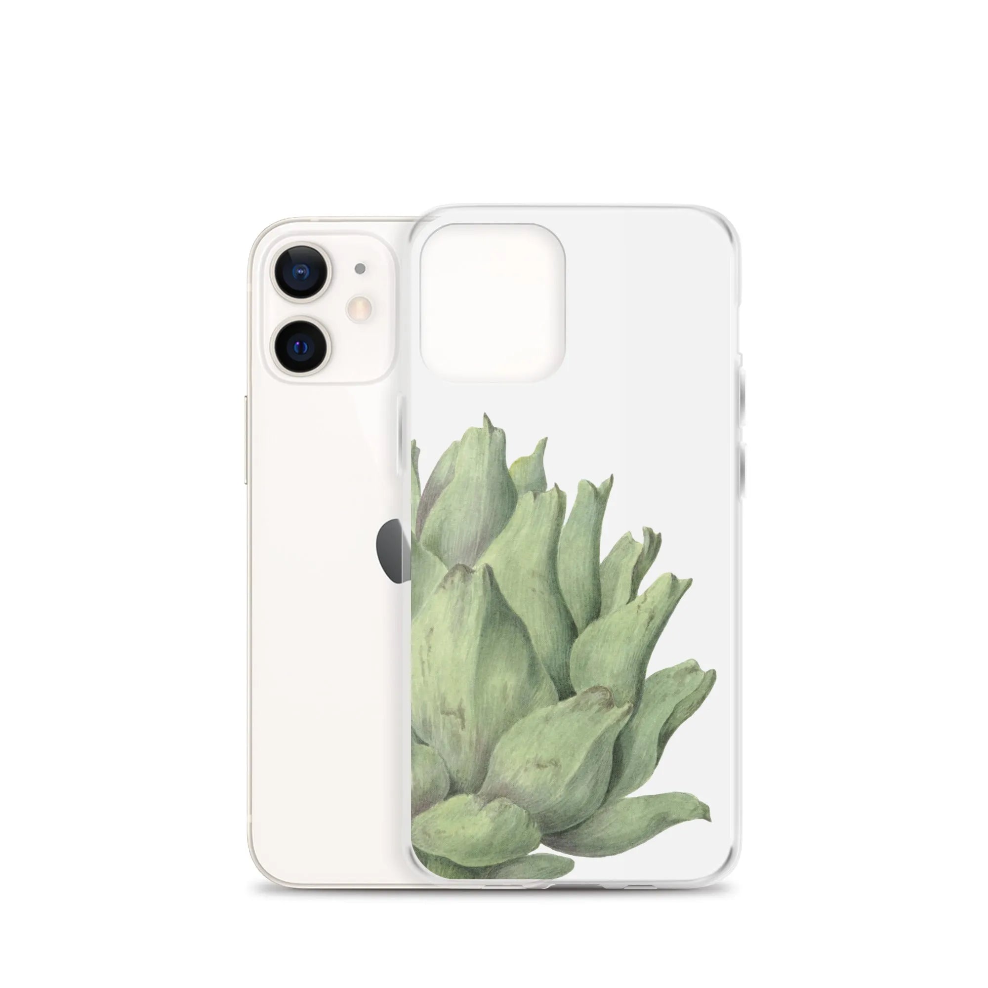 Heartichoke Botanical Art Iphone Case - Grey - Iphone 12 Mini - Mobile Phone Cases - Aesthetic Art