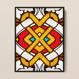 Hearts of Glass - Stained Window Art Print / Canvas, 12x16’’ / 31x41cm / Black Frame, Posters Prints & Visual Artwork, Toby Leon