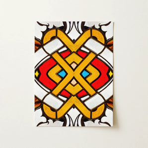 Hearts of Glass - Stained Window Art Print / Canvas, 12x16’’ / 31x41cm / Unframed / no Border, Posters Prints & Visual Artwork, Toby Leon