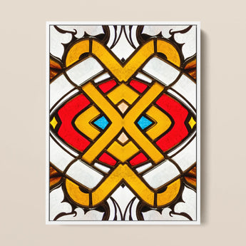 Hearts of Glass - Stained Window Art Print / Canvas, 12x16’’ / 31x41cm / White Frame, Posters Prints & Visual Artwork, Toby Leon