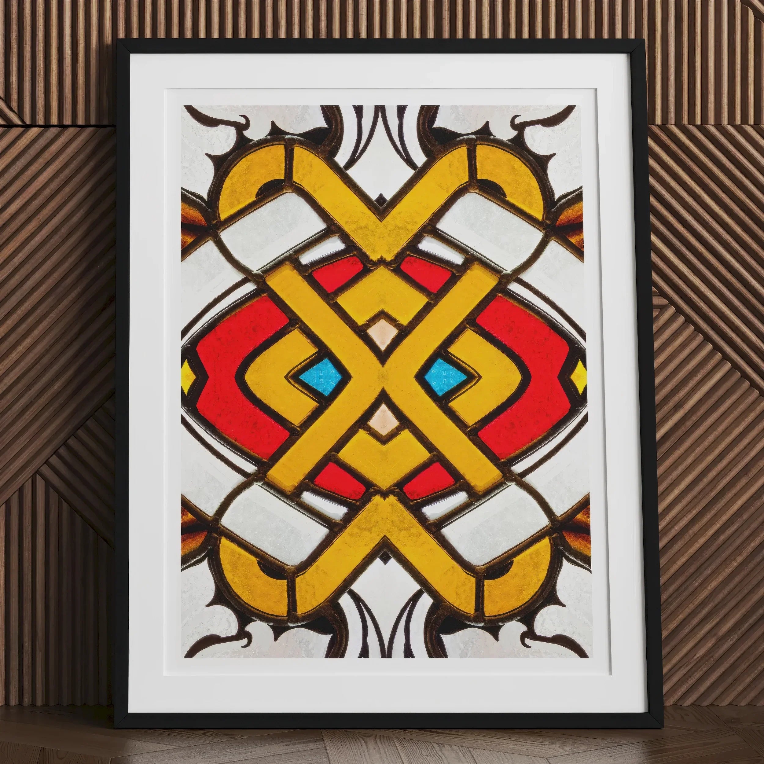 Hearts of Glass - Stained Window Art Print