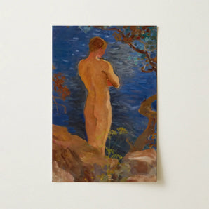 Heikki on the Beach - Venny Soldan-brofeldt Art Print / Canvas, Warm Granite Meets, Granite Meets Cold, Meets Cold Shoreline, Single Nude