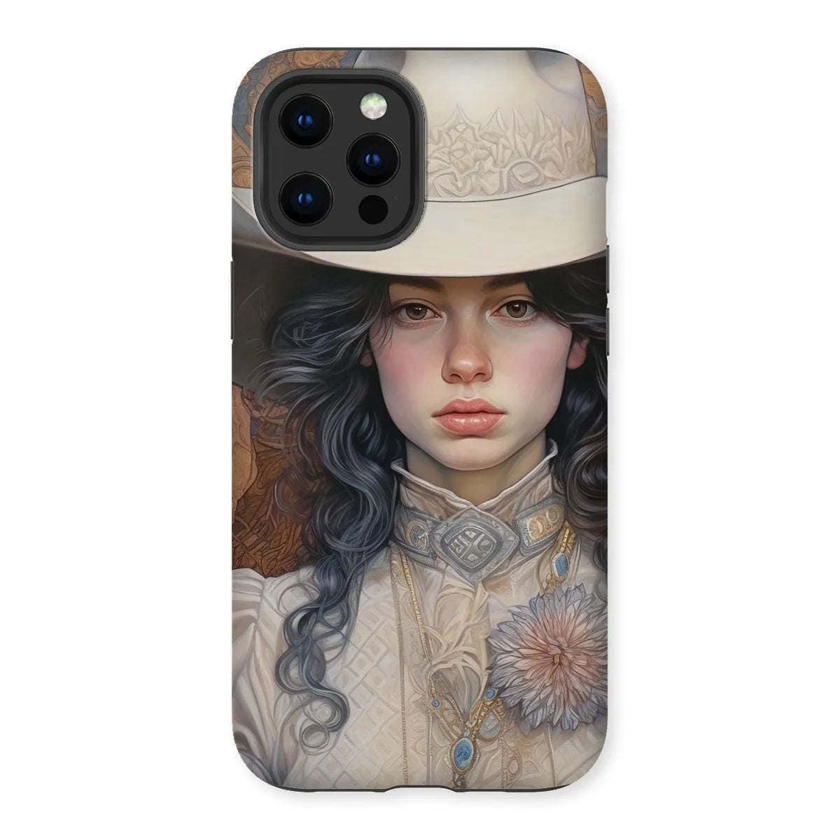 Helena The Lesbian Cowgirl - Sapphic Art Phone Case - Iphone 12 Pro Max / Matte - Mobile Phone Cases - Aesthetic Art