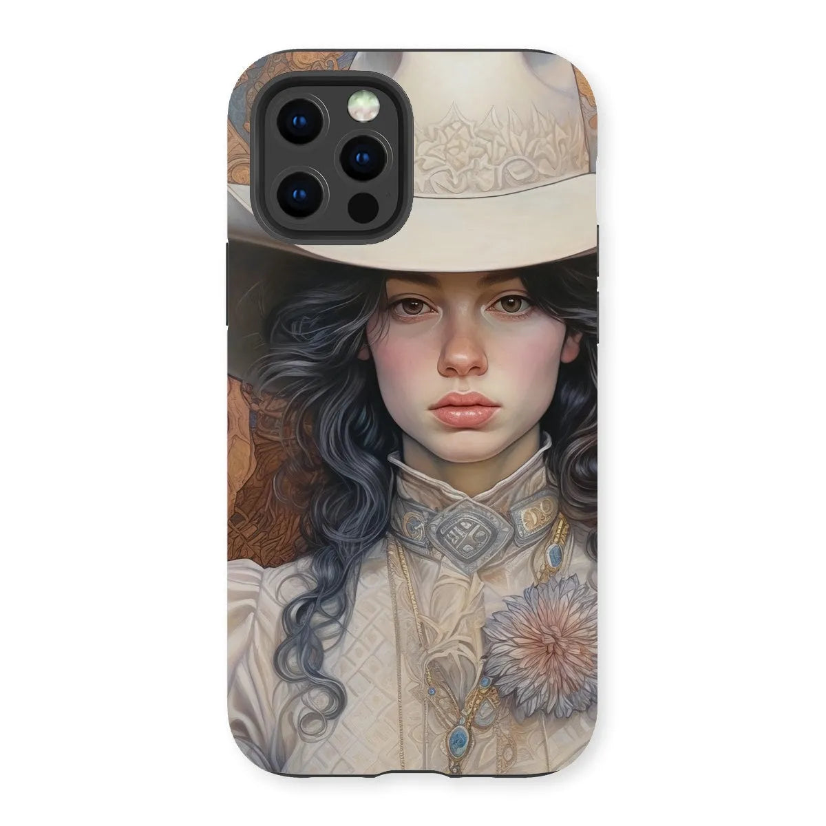 Helena The Lesbian Cowgirl - Sapphic Art Phone Case - Iphone 13 Pro / Matte - Mobile Phone Cases - Aesthetic Art