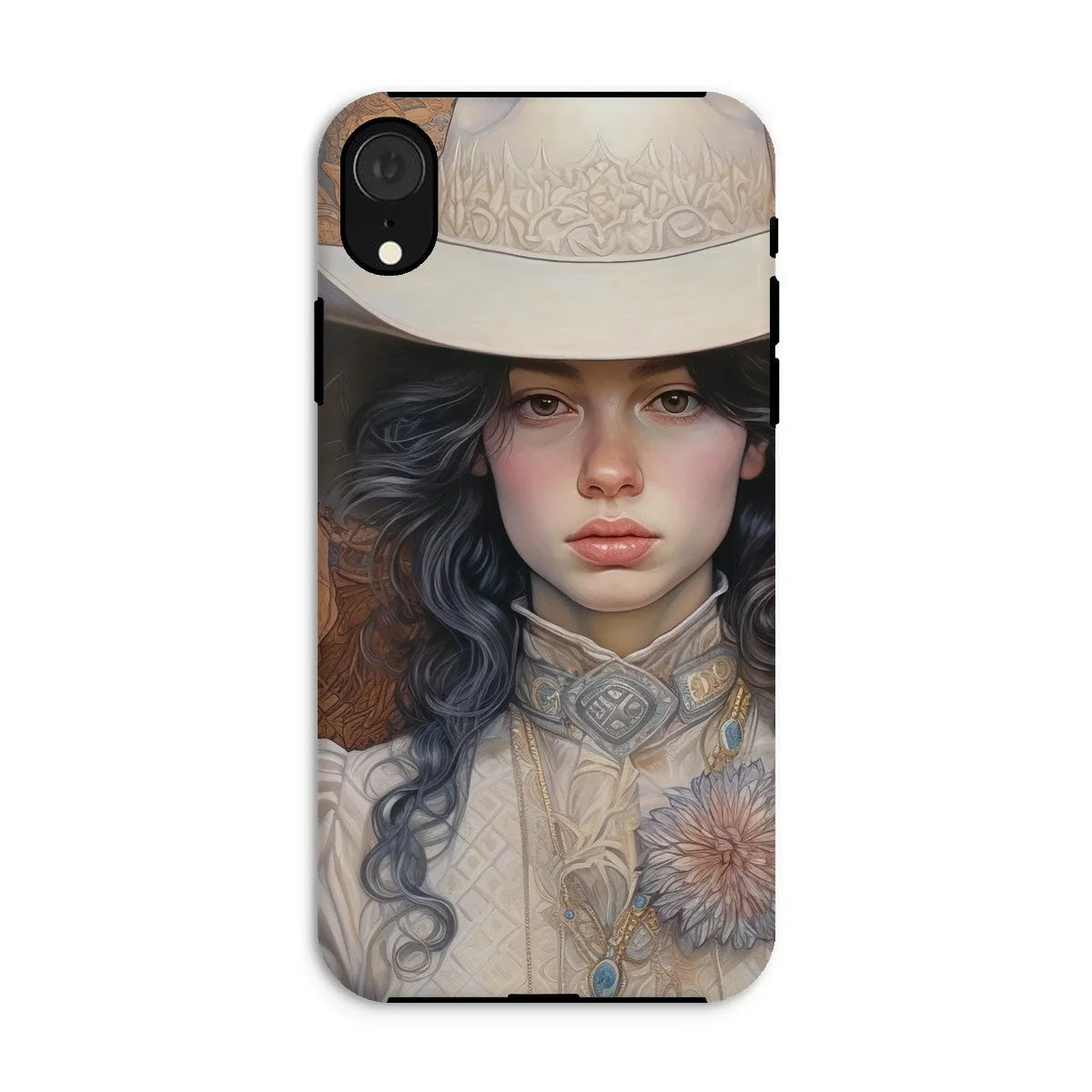 Helena The Lesbian Cowgirl - Sapphic Art Phone Case - Iphone Xr / Matte - Mobile Phone Cases - Aesthetic Art