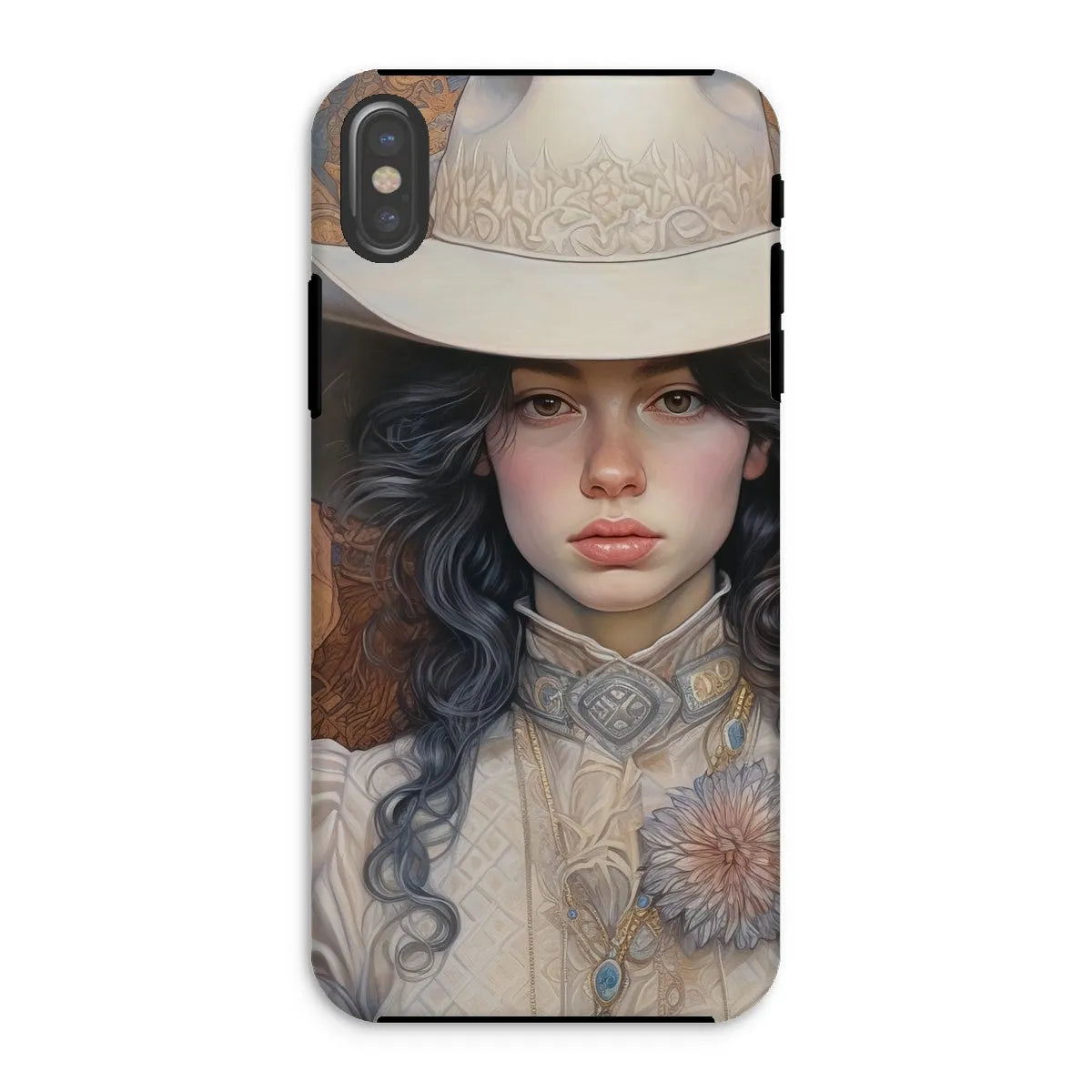 Helena The Lesbian Cowgirl - Sapphic Art Phone Case - Iphone Xs / Matte - Mobile Phone Cases - Aesthetic Art