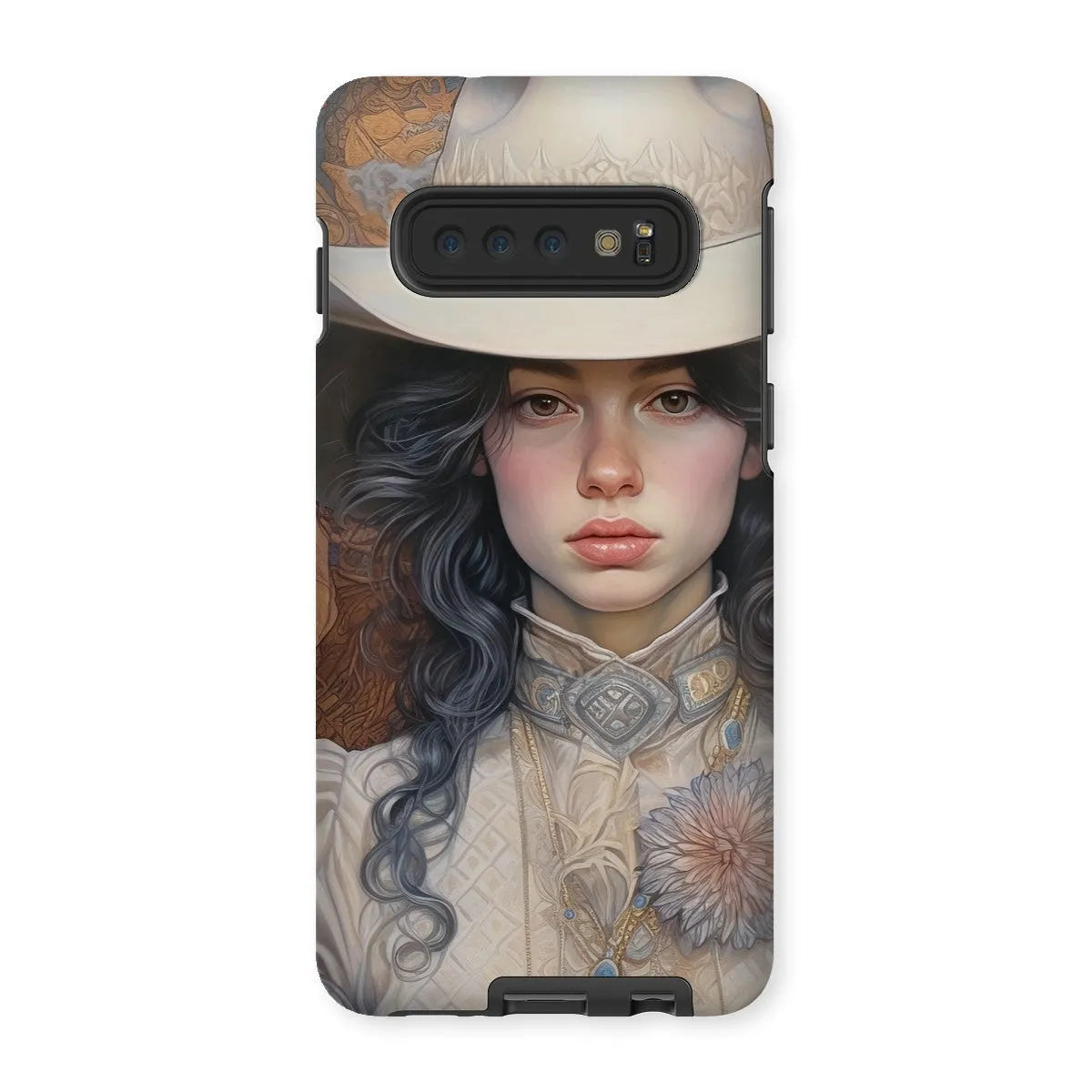Helena The Lesbian Cowgirl - Sapphic Art Phone Case - Samsung Galaxy S10 / Matte - Mobile Phone Cases - Aesthetic Art