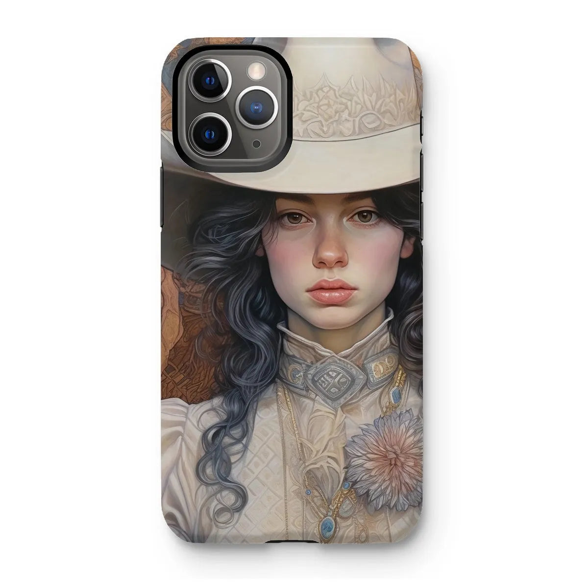 Helena The Lesbian Cowgirl - Sapphic Art Phone Case - Iphone 11 Pro / Matte - Mobile Phone Cases - Aesthetic Art