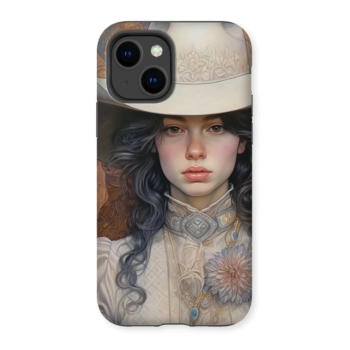 Helena The Lesbian Cowgirl - Sapphic Art Phone Case - Iphone 14 / Matte - Mobile Phone Cases - Aesthetic Art