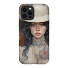 Helena - Sapphic Cowgirl Art Iphone Case, 13 Pro Max / Matte, Decorative Phone Case Artistic Portrait Person White Hat