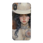 Helena - Sapphic Cowgirl Art Iphone Case, x / Matte, Phone Case Portrait Young Woman White Cowboy Hat