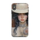 Helena - Sapphic Cowgirl Art Iphone Case, Xs Max / Matte, Phone Case Artistic Portrait Person White Hat Ornate