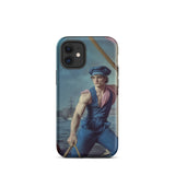 Hender Bender - Gay Russian Sailor Iphone Case, 12 Mini / Matte, Phone Case Painting Rower