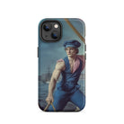 Hender Bender Gay Russian Sailor Iphone Case, 14 / Matte, Phone Case Painting Muscular Sailor