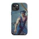 Hender Bender Gay Russian Sailor Iphone Case, 14 Plus / Matte, Art Adorned Phone Case