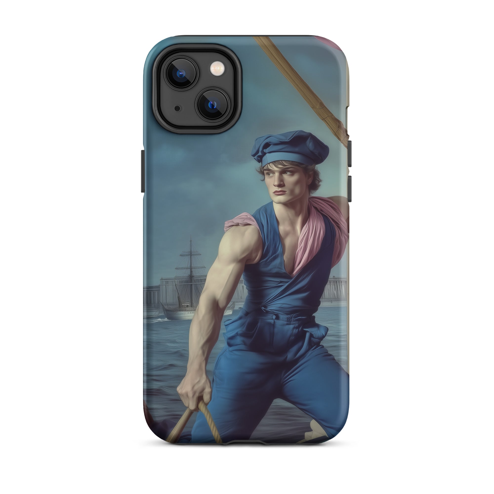 Hender Bender Gay Russian Sailor Iphone Case, 14 Plus / Matte, Art Adorned Phone Case