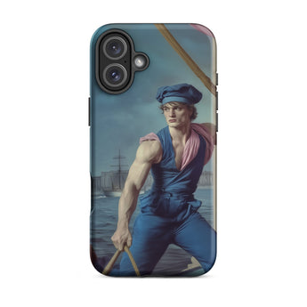 Hender Bender - Gay Russian Sailor Iphone Case, 16 Plus / Matte, Phone Case Painting Rower