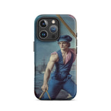 Hender Bender - Gay Russian Sailor Iphone Case, 16 Pro / Matte, Phone Case Painting Muscular Oarsman