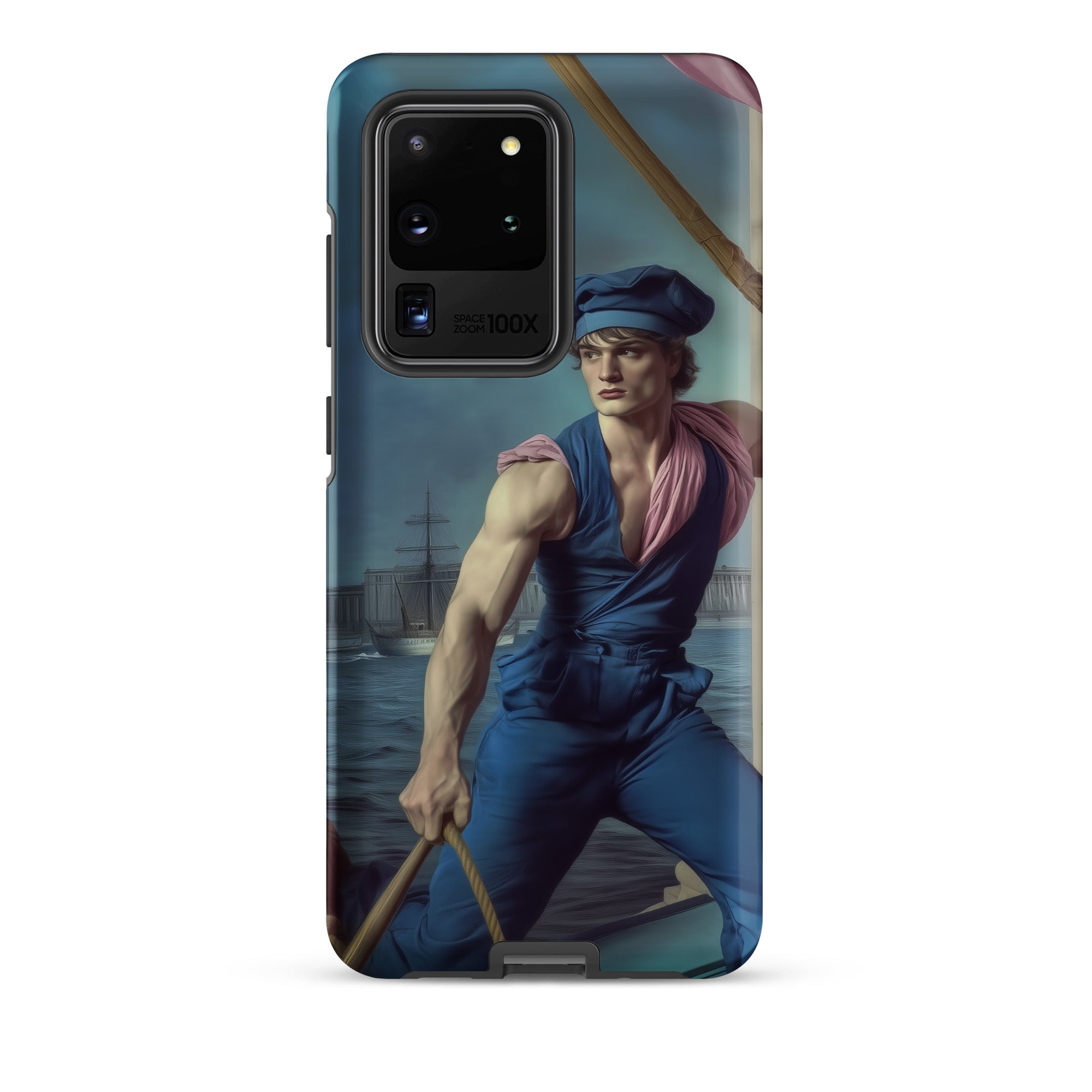 Hender Bender Gay Russian Sailor Samsung Case, Galaxy S20 Ultra / Matte, Phone Case Classical Painting Man Blue Outfit Boat