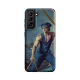 Hender Bender - Gay Russian Sailor Samsung Case, Galaxy S21 Fe / Matte, Smartphone Case Classical Painting Man Boat