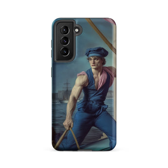 Hender Bender - Gay Russian Sailor Samsung Case, Galaxy S21 Fe / Matte, Smartphone Case Classical Painting Man Boat