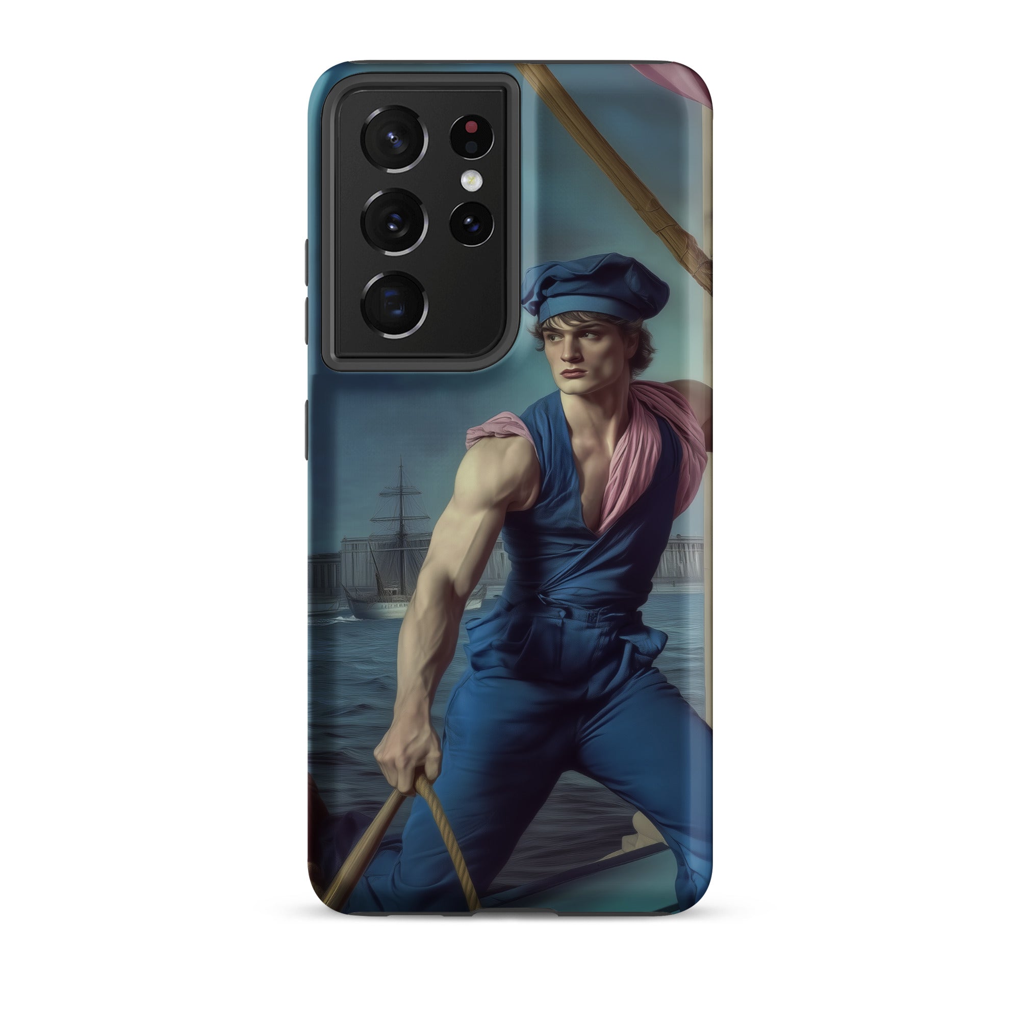 Hender Bender Gay Russian Sailor Samsung Case, Galaxy S21 Ultra / Matte, Smartphone Case Classical Painting Male Figure