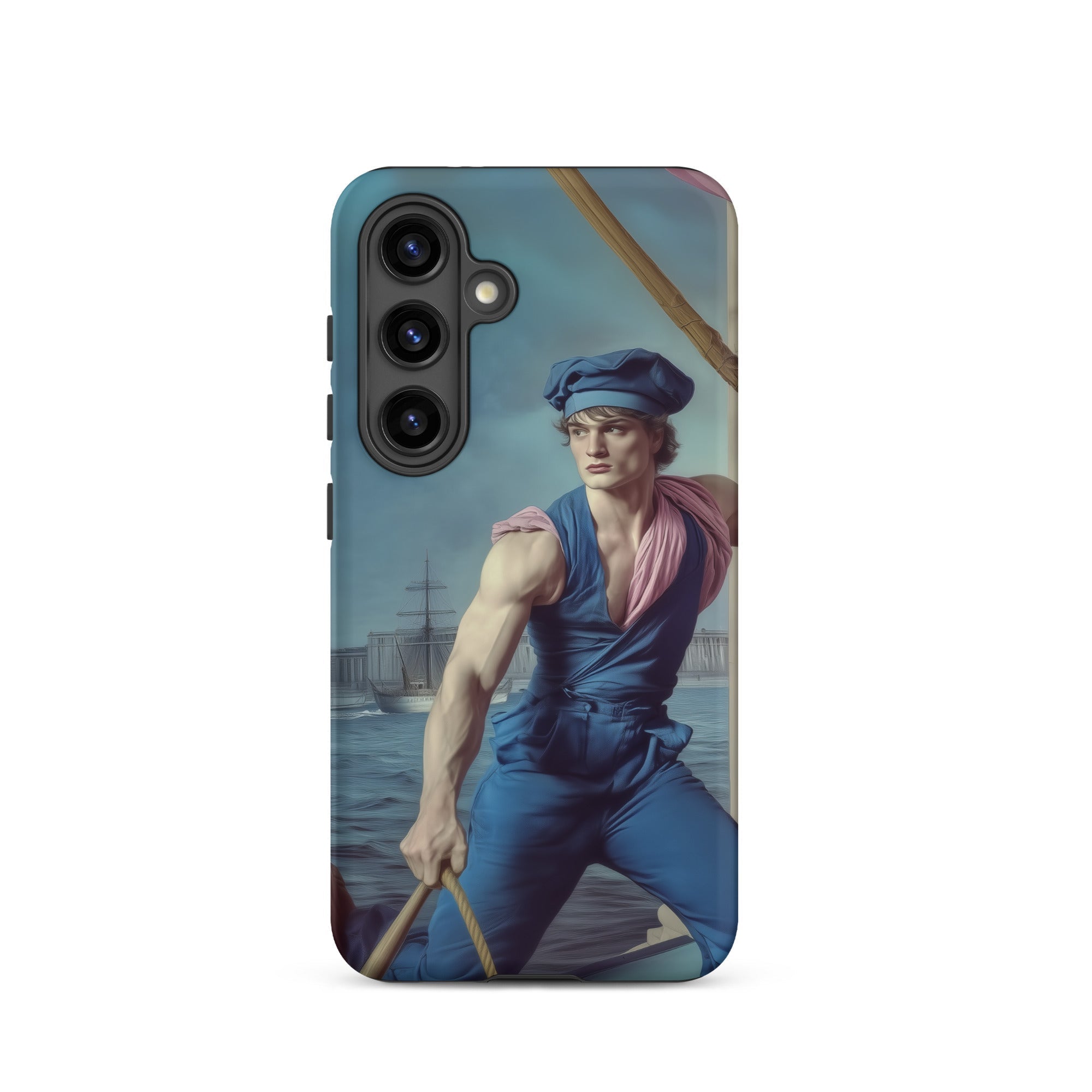 Hender Bender Gay Russian Sailor Samsung Case, Galaxy S24 / Matte, Smartphone Case Classical Painting Man Boat