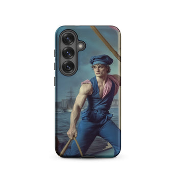 Hender Bender - Gay Russian Sailor Samsung Case, Galaxy S25 / Matte, Phone Case Classical Painting Man Boat