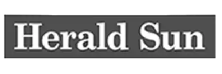 Herald Sun newspaper masthead logo in white text on a dark gray background.