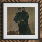 Hermits - Egon Schiele Art Print / Canvas, Two Men, Gustav Klimt, Prints