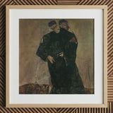 Hermits - Egon Schiele Art Print / Canvas, Two Men, Gustav Klimt, Prints