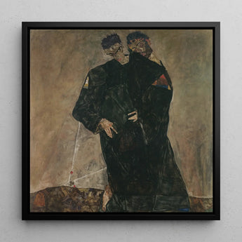Hermits - Egon Schiele Art Print / Canvas, Two Men, Gustav Klimt, Prints
