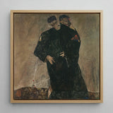 Hermits - Egon Schiele Art Print / Canvas, Two Men, Gustav Klimt, Prints