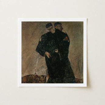Hermits - Egon Schiele Art Print / Canvas, Two Men, Gustav Klimt, Prints