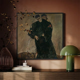 Hermits - Egon Schiele Art Print / Canvas, Two Men, Gustav Klimt, Prints