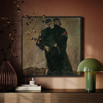 Hermits - Egon Schiele Art Print / Canvas, Two Men, Gustav Klimt, Prints