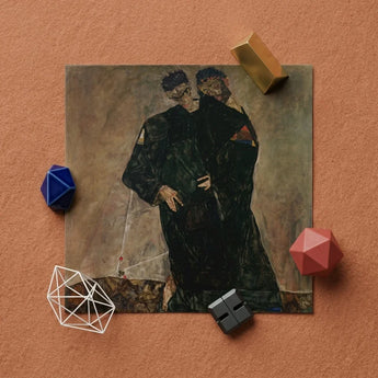 Hermits - Egon Schiele Art Print / Canvas, Two Men, Gustav Klimt, Prints