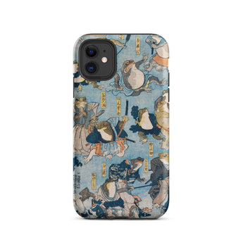 Heroes of the Kabuki Stage Played by Frogs - Utagawa Kuniyoshi Iphone Case, 11 / Matte, Frog-themed Phone Case