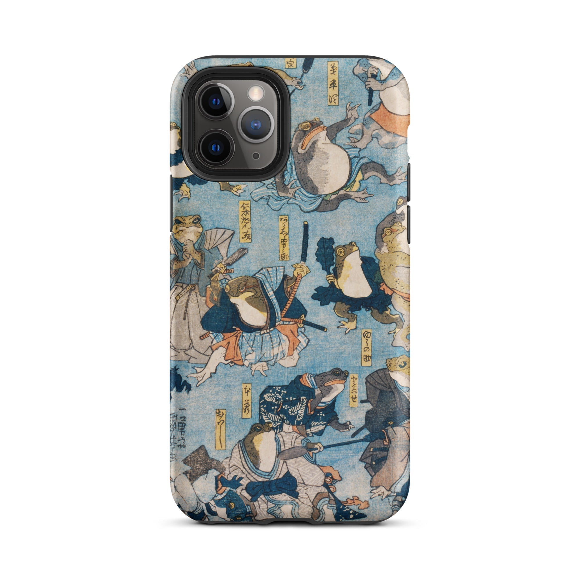 Heroes of the Kabuki Stage Played by Frogs Utagawa Kuniyoshi Iphone Case, 11 Pro / Matte, Frog Themed Phone Case
