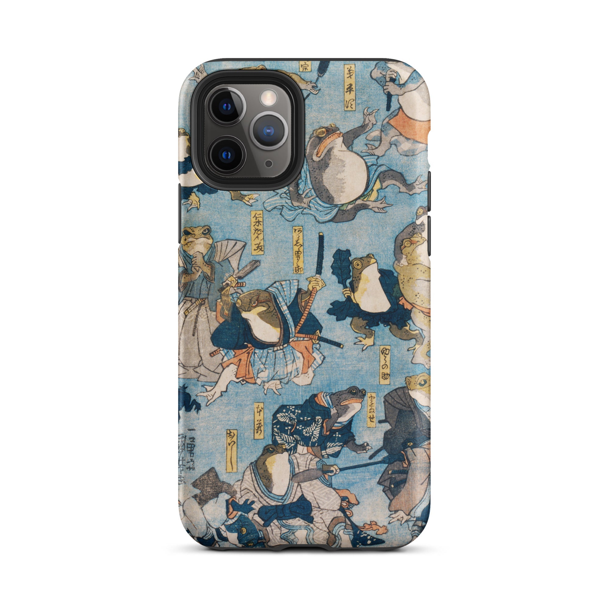 Heroes of the Kabuki Stage Played by Frogs - Utagawa Kuniyoshi Iphone Case, 11 Pro / Matte, Frog-themed Phone Case