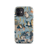 Heroes of the Kabuki Stage Played by Frogs - Utagawa Kuniyoshi Iphone Case, 12 / Matte, Frog-themed Phone Case