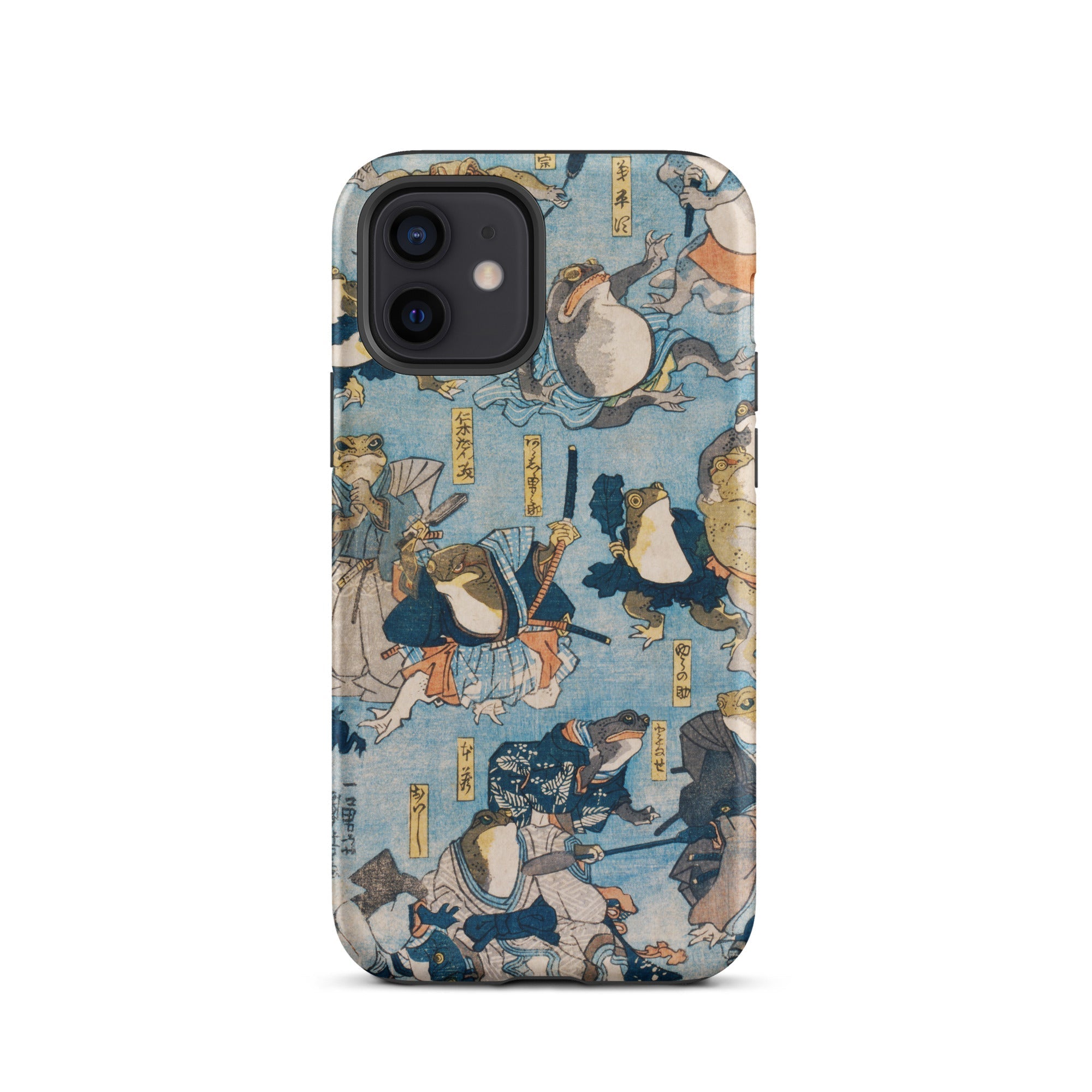 Heroes of the Kabuki Stage Played by Frogs Utagawa Kuniyoshi Iphone Case, 12 / Matte, Frog Themed Phone Case