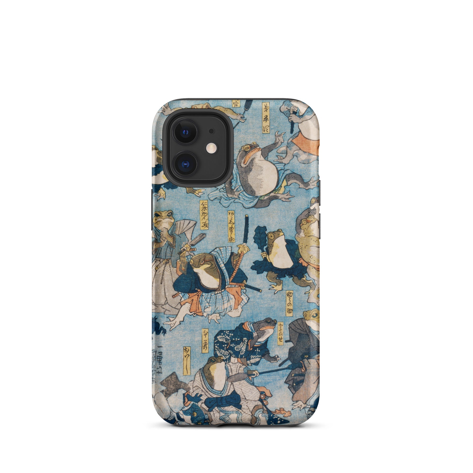 Heroes of the Kabuki Stage Played by Frogs - Utagawa Kuniyoshi Iphone Case, 12 Mini / Matte, Frog-themed Phone Case