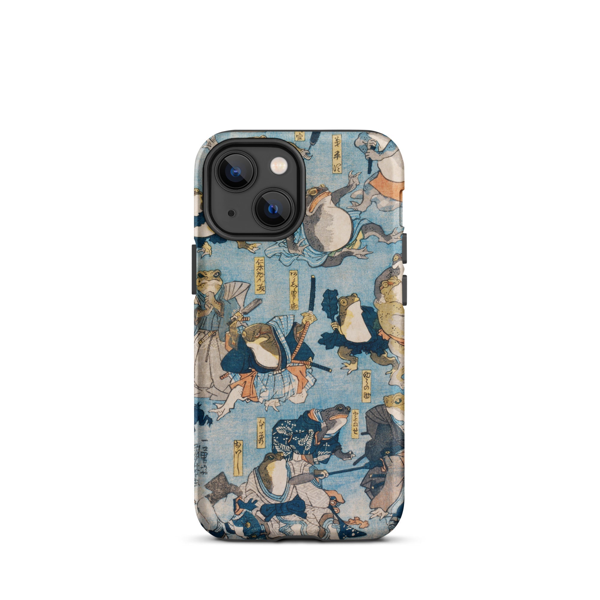 Heroes of the Kabuki Stage Played by Frogs Utagawa Kuniyoshi Iphone Case, 13 Mini / Matte, Frog Themed Iphone Case
