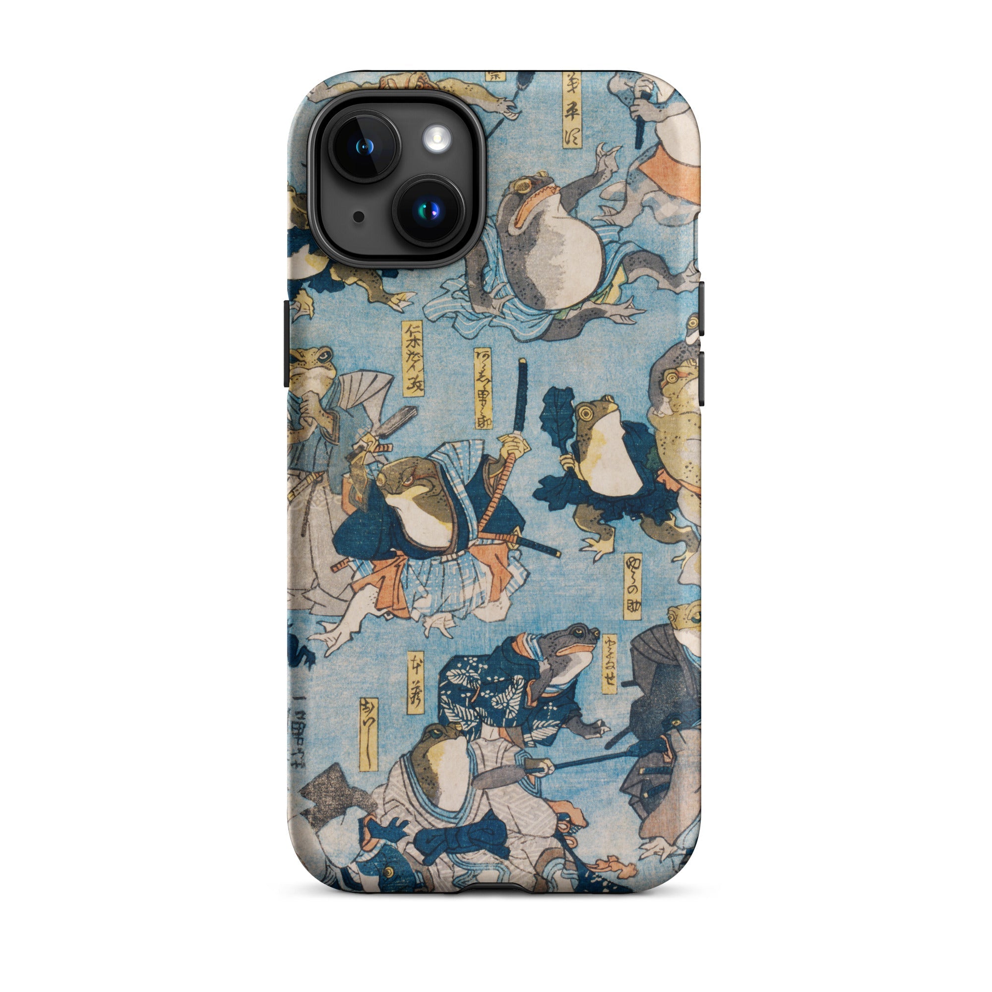 Heroes of the Kabuki Stage Played by Frogs - Utagawa Kuniyoshi Iphone Case, 15 Plus / Matte, Frog-themed Phone Case