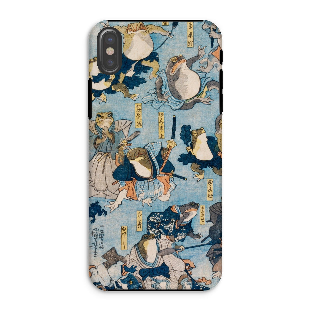Heroes of the Kabuki Stage Played by Frogs Utagawa Kuniyoshi Iphone Case, Xs / Matte, Frog Themed Phone Case