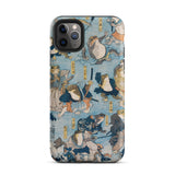 Heroes of the Kabuki Stage Played by Frogs - Utagawa Kuniyoshi Phone Case Iphone 11 Pro Max / Matte Frog-themed Phone Case Kabuki Stage