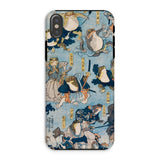 Heroes of the Kabuki Stage Played by Frogs - Utagawa Kuniyoshi Phone Case Iphone Xs / Matte Frog-themed Phone Case Kabuki Stage Played,